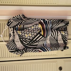 Short shift dress, geometric design